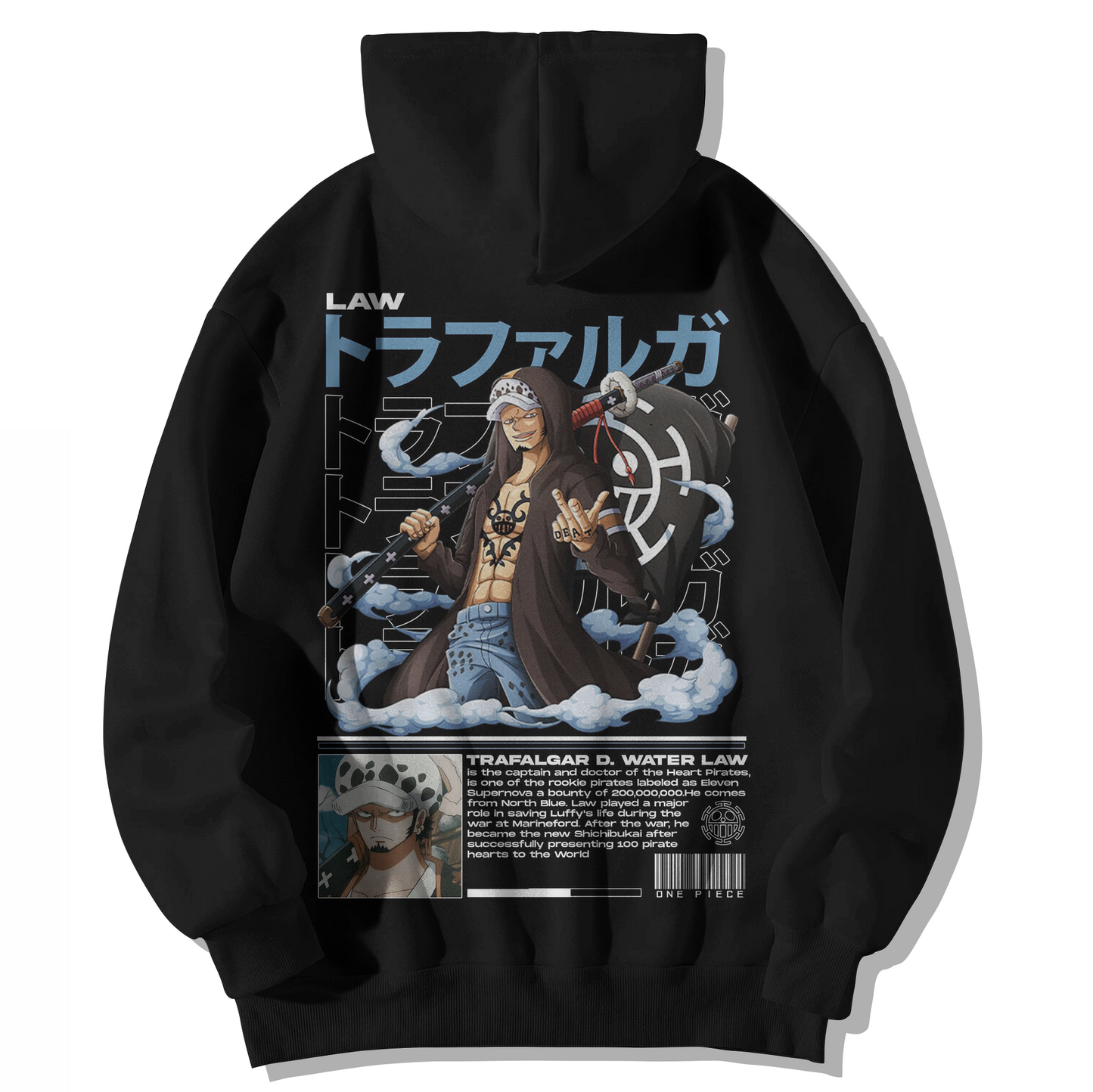 TRAFALGAR D. WATER LAW HOODIE