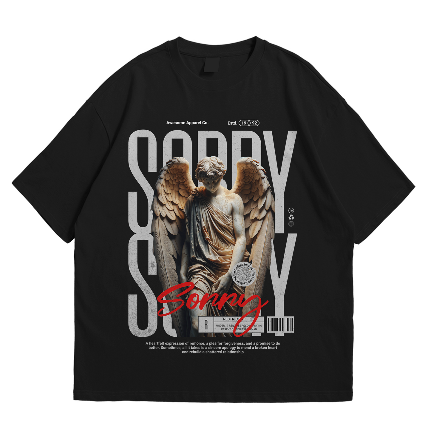 (L) SORRY T-SHIRT 🚨PROMOTION🚨