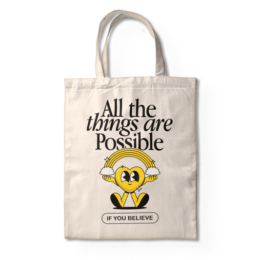 ALL THINGS ARE POSSIBLE TOTE BAG