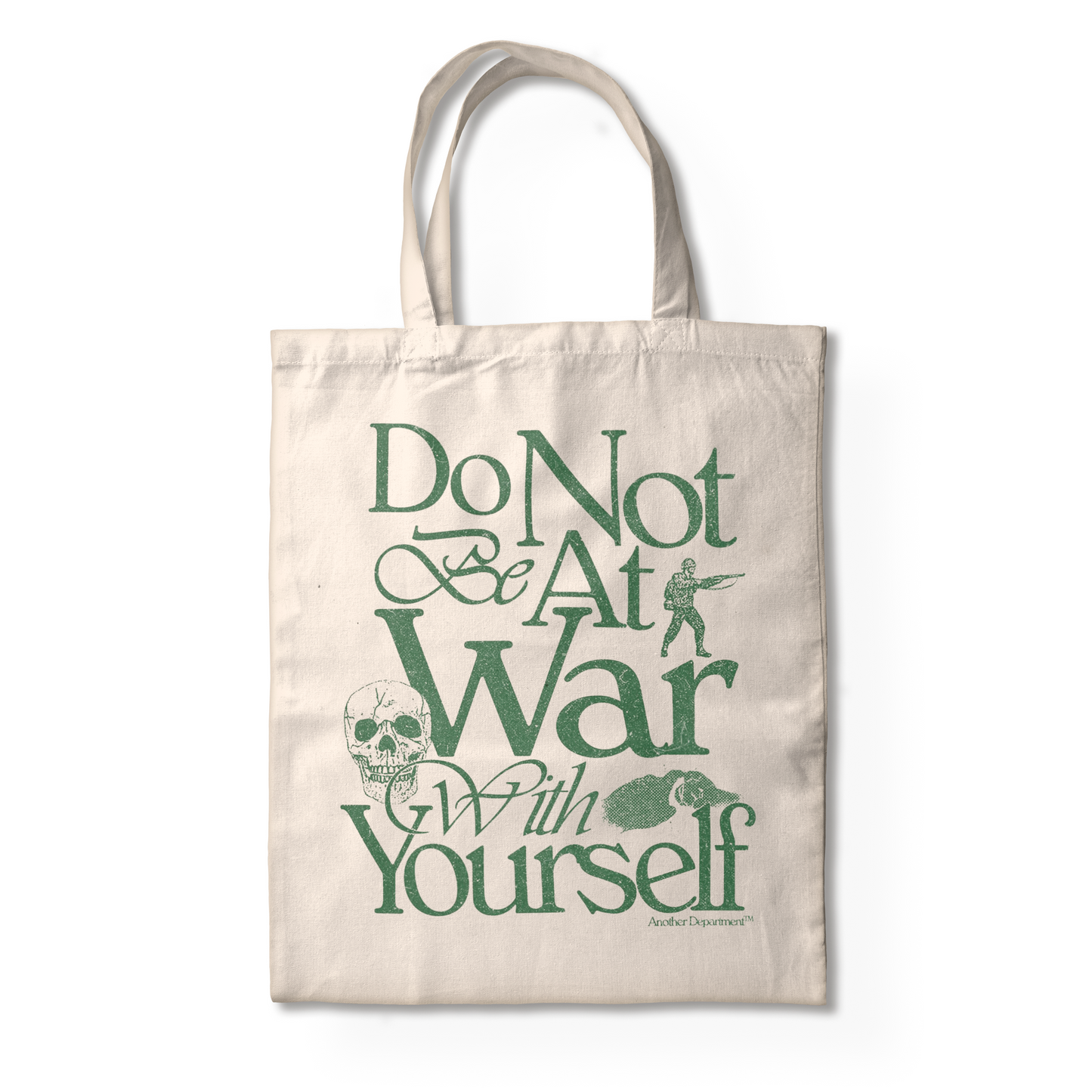 WAR WITH YOUR SELF TOTE BAG