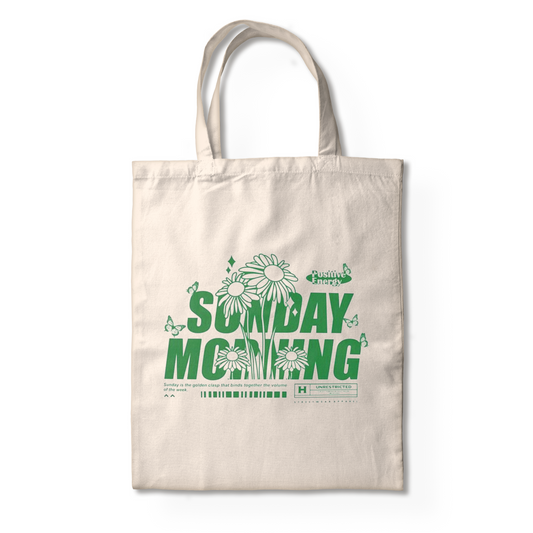 SUNDAY MORNING TOTE BAG